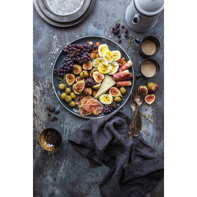 DARK GRAY LINEN TEA TOWEL (Set of 3)